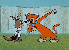 Screenshots from the 1959 Hanna-Barbera cartoon Boxing Buddy