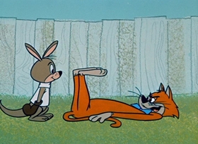 Screenshots from the 1959 Hanna-Barbera cartoon Boxing Buddy