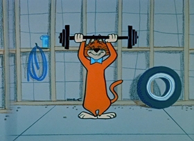 Screenshots from the 1959 Hanna-Barbera cartoon Boxing Buddy