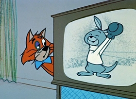 Screenshots from the 1959 Hanna-Barbera cartoon Boxing Buddy