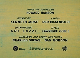 Screenshots from the 1959 Hanna-Barbera cartoon Boxing Buddy