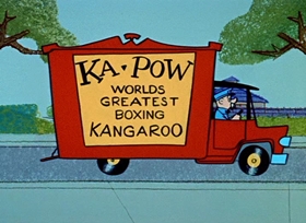Screenshots from the 1959 Hanna-Barbera cartoon Boxing Buddy