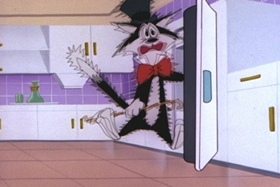 Screenshots from the 1960 Walter Lantz cartoon Witty Kitty
