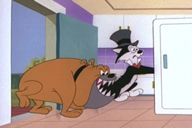 Screenshots from the 1960 Walter Lantz cartoon Witty Kitty