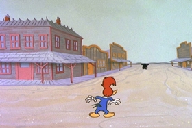 Screenshots from the 1960 Walter Lantz cartoon Pistol-Packin