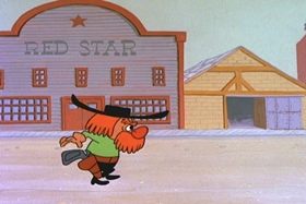 Screenshots from the 1960 Walter Lantz cartoon Pistol-Packin