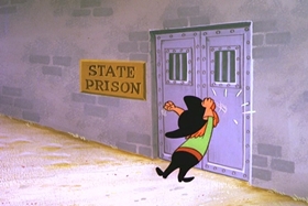 Screenshots from the 1960 Walter Lantz cartoon Pistol-Packin