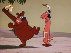 Screenshots from the 1960 Walter Lantz cartoon Heap Big Hepcat