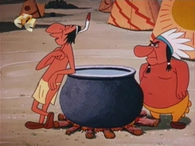 Screenshots from the 1960 Walter Lantz cartoon Heap Big Hepcat