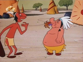 Screenshots from the 1960 Walter Lantz cartoon Heap Big Hepcat