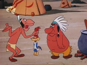 Screenshots from the 1960 Walter Lantz cartoon Heap Big Hepcat
