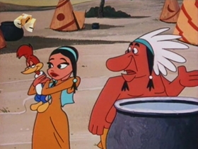 Screenshots from the 1960 Walter Lantz cartoon Heap Big Hepcat