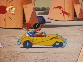 Screenshots from the 1960 Walter Lantz cartoon Heap Big Hepcat
