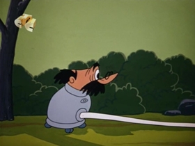 Screenshots from the 1960 Walter Lantz cartoon How To Stuff a Woodpecker