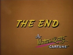 Screenshots from the 1960 Walter Lantz cartoon How To Stuff a Woodpecker