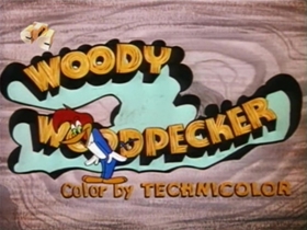 Screenshots from the 1960 Walter Lantz cartoon How To Stuff a Woodpecker