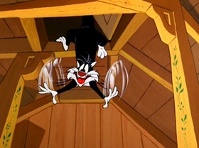 Screenshots from the 1960 Warner Bros. cartoon Goldimouse and the Three Cats