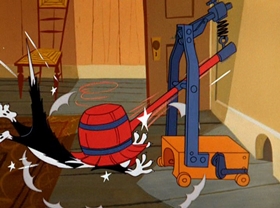 Screenshots from the 1960 Warner Bros. cartoon Goldimouse and the Three Cats