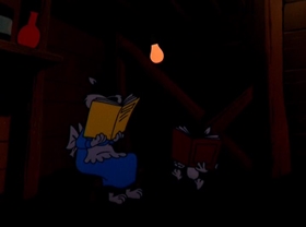 Screenshots from the 1960 Warner Bros. cartoon Goldimouse and the Three Cats