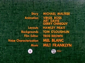 Screenshots from the 1960 Warner Bros. cartoon Goldimouse and the Three Cats