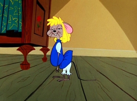 Screenshots from the 1960 Warner Bros. cartoon Goldimouse and the Three Cats