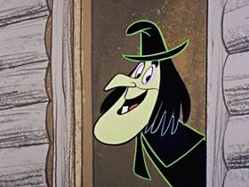 Screenshots from the 1960 Hanna-Barbera cartoon Bewitched Bear