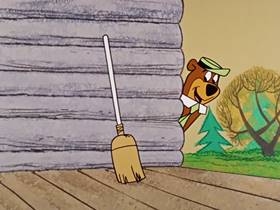 Screenshots from the 1960 Hanna-Barbera cartoon Bewitched Bear