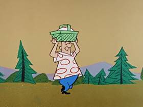 Screenshots from the 1960 Hanna-Barbera cartoon Bewitched Bear