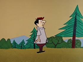 Screenshots from the 1960 Hanna-Barbera cartoon Bewitched Bear