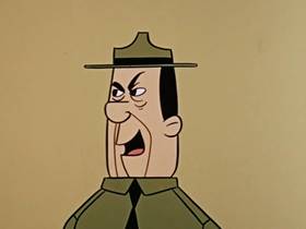 Screenshots from the 1960 Hanna-Barbera cartoon Bewitched Bear