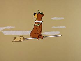 Screenshots from the 1960 Hanna-Barbera cartoon Bewitched Bear