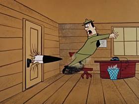 Screenshots from the 1960 Hanna-Barbera cartoon Bewitched Bear
