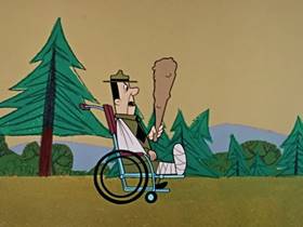 Screenshots from the 1960 Hanna-Barbera cartoon Bewitched Bear