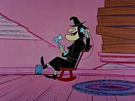 Screenshots from the 1960 Hanna-Barbera cartoon Bewitched Bear