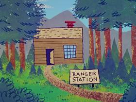 Screenshots from the 1960 Hanna-Barbera cartoon Space Bear