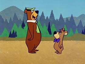 Screenshots from the 1960 Hanna-Barbera cartoon Space Bear