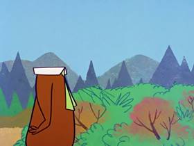 Screenshots from the 1960 Hanna-Barbera cartoon Space Bear