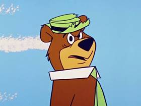 Screenshots from the 1960 Hanna-Barbera cartoon Space Bear