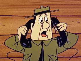 Screenshots from the 1960 Hanna-Barbera cartoon Space Bear