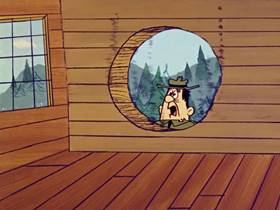 Screenshots from the 1960 Hanna-Barbera cartoon Space Bear