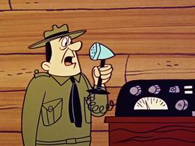 Screenshots from the 1960 Hanna-Barbera cartoon Space Bear