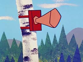 Screenshots from the 1960 Hanna-Barbera cartoon Space Bear