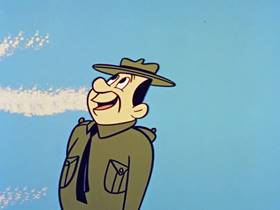 Screenshots from the 1960 Hanna-Barbera cartoon Space Bear