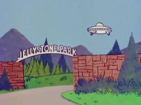 Screenshots from the 1960 Hanna-Barbera cartoon Space Bear