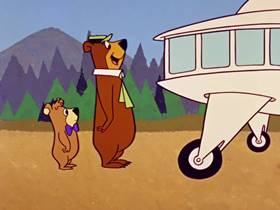 Screenshots from the 1960 Hanna-Barbera cartoon Space Bear