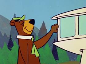 Screenshots from the 1960 Hanna-Barbera cartoon Space Bear