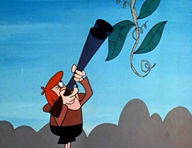 Screenshots from the 1961 Jay Ward Productions cartoon Giant and the Beanstalk - A Sequel