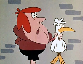 Screenshots from the 1961 Jay Ward Productions cartoon Giant and the Beanstalk - A Sequel