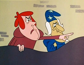 Screenshots from the 1961 Jay Ward Productions cartoon Giant and the Beanstalk - A Sequel
