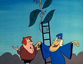 Screenshots from the 1961 Jay Ward Productions cartoon Giant and the Beanstalk - A Sequel